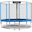 Neo-Sport Trampolina ogrodowa 6ft/183cm z siatką zewnętrzną i drabinką Neo-Sport