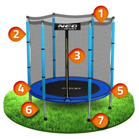 Neo-Sport Trampolina ogrodowa dla dzieci 140 cm 4,5ft Neo-Sport Neo-Sport Trampolina ogrodowa dla dzieci 140 cm 4,5ft Neo-Sport