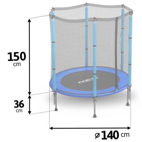 Neo-Sport Trampolina ogrodowa dla dzieci 140 cm 4,5ft Neo-Sport Neo-Sport Trampolina ogrodowa dla dzieci 140 cm 4,5ft Neo-Sport