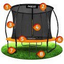 Neo-Sport Trampolina ogrodowa profilowana 10ft/312cmz siatką wewnętrzną Neo-Sport