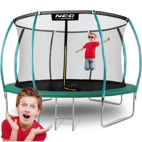 Neo-Sport Trampolina ogrodowa profilowana 12ft/374cm z siatką wewnętrzną Neo-Sport