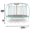 Neo-Sport Trampolina ogrodowa profilowana 12ft/374cm z siatką wewnętrzną Neo-Sport
