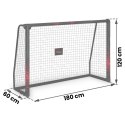 Neo-Sport Bramka do piłki nożnej 180 x 120 x 60 cm NS-463 czarno-czerwona Neo-Sport Bramka do piłki nożnej 180 x 120 x 60 cm NS-463 czarno-czerwona