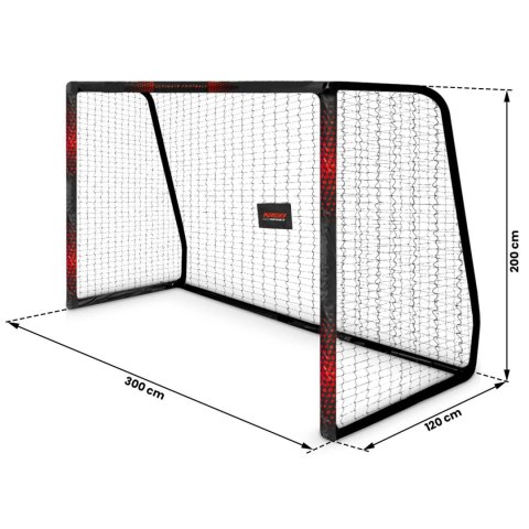 Neo-Sport Bramka do piłki nożnej 300 x 200 x 120 cm NS-473 czarno-czerwona Neo-Sport Bramka do piłki nożnej 300 x 200 x 120 cm NS-473 czarno-czerwona