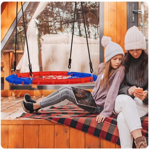Neo-Sport Huśtawka bocianie gniazdo SWINGO 95 cm niebiesko-czerwona Neo-Sport Huśtawka bocianie gniazdo SWINGO 95 cm niebiesko-czerwona