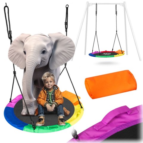 Neo-Sport Huśtawka bocianie gniazdo Swingo XXL wielokolorowa 110 cm Neo-Sport Huśtawka bocianie gniazdo Swingo XXL wielokolorowa 110 cm