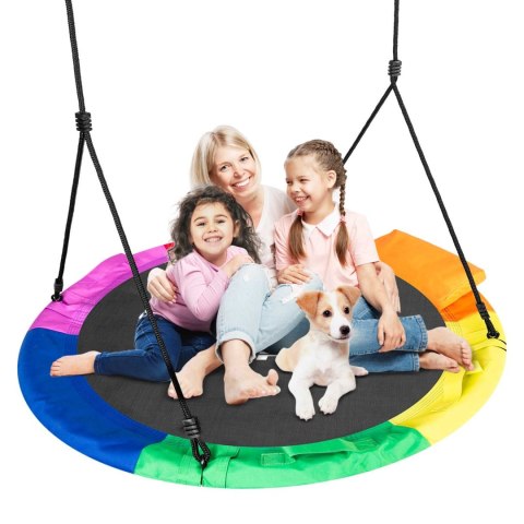 Neo-Sport Huśtawka bocianie gniazdo Swingo XXL wielokolorowa 110 cm Neo-Sport Huśtawka bocianie gniazdo Swingo XXL wielokolorowa 110 cm
