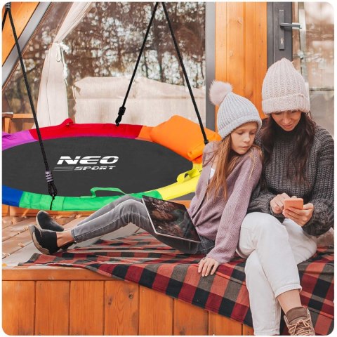 Neo-Sport Huśtawka bocianie gniazdo Swingo XXL wielokolorowa 110 cm Neo-Sport Huśtawka bocianie gniazdo Swingo XXL wielokolorowa 110 cm