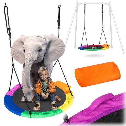 Neo-Sport Huśtawka bocianie gniazdo Swingo XXL wielokolorowa 120 cm Neo-Sport Huśtawka bocianie gniazdo Swingo XXL wielokolorowa 120 cm