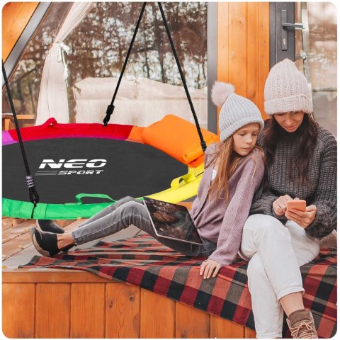Neo-Sport Huśtawka bocianie gniazdo Swingo XXL wielokolorowa 120 cm Neo-Sport Huśtawka bocianie gniazdo Swingo XXL wielokolorowa 120 cm