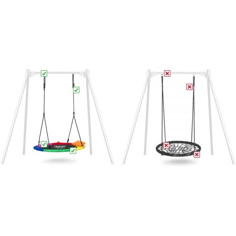 Neo-Sport Huśtawka bocianie gniazdo Swingo XXL wielokolorowa 120 cm Neo-Sport Huśtawka bocianie gniazdo Swingo XXL wielokolorowa 120 cm