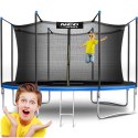Neo-Sport Trampolina ogrodowa 12ft/374cm z siatką wewnętrzną i drabinką Neo-Sport