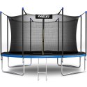 Neo-Sport Trampolina ogrodowa 12ft/374cm z siatką wewnętrzną i drabinką Neo-Sport
