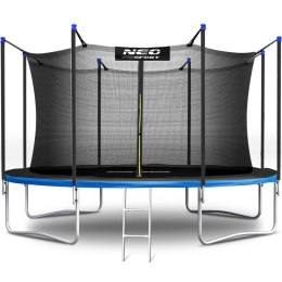 Neo-Sport Trampolina ogrodowa 12ft/374cm z siatką wewnętrzną i drabinką Neo-Sport