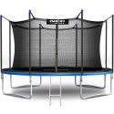 Neo-Sport Trampolina ogrodowa 12ft/374cm z siatką wewnętrzną i drabinką Neo-Sport
