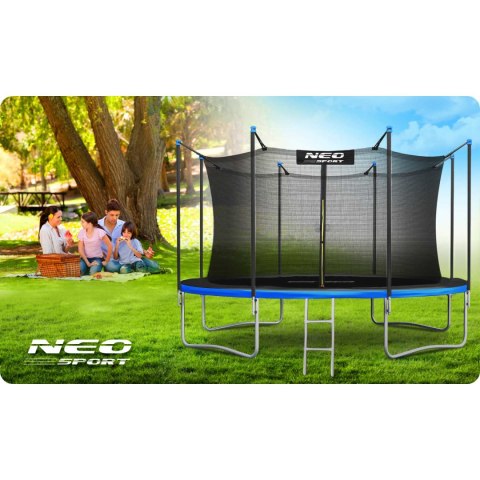 Neo-Sport Trampolina ogrodowa 12ft/374cm z siatką wewnętrzną i drabinką Neo-Sport Neo-Sport Trampolina ogrodowa 12ft/374cm z siatką wewnętrzną i drabinką Neo-Sport