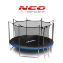 Neo-Sport Trampolina ogrodowa 12ft/374cm z siatką wewnętrzną i drabinką Neo-Sport