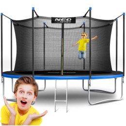 Neo-Sport Trampolina ogrodowa 13ft/404cm z siatką wewnętrzną i drabinką Neo-Sport