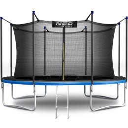Neo-Sport Trampolina ogrodowa 13ft/404cm z siatką wewnętrzną i drabinką Neo-Sport