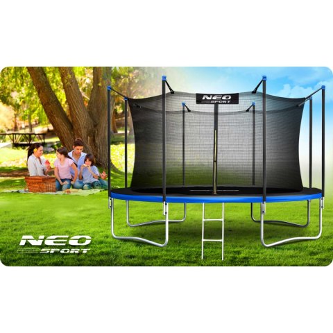 Neo-Sport Trampolina ogrodowa 13ft/404cm z siatką wewnętrzną i drabinką Neo-Sport Neo-Sport Trampolina ogrodowa 13ft/404cm z siatką wewnętrzną i drabinką Neo-Sport