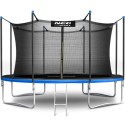 Neo-Sport Trampolina ogrodowa 13ft/404cm z siatką wewnętrzną i drabinką Neo-Sport
