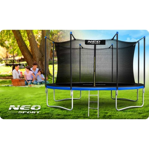 Neo-Sport Trampolina ogrodowa 15ft/465cm z siatką wewnętrzną i drabinką Neo-Sport Neo-Sport Trampolina ogrodowa 15ft/465cm z siatką wewnętrzną i drabinką Neo-Sport
