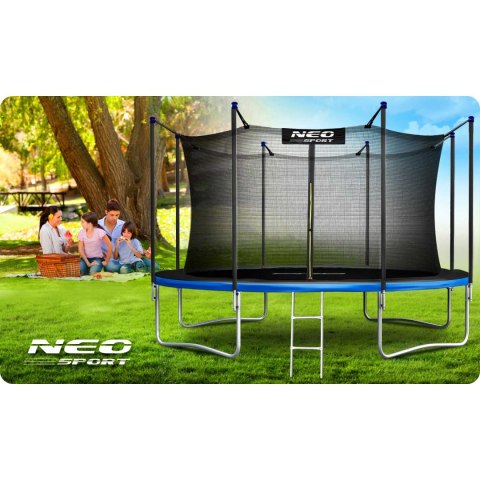 Neo-Sport Trampolina ogrodowa 15ft/465cm z siatką wewnętrzną i drabinką Neo-Sport Neo-Sport Trampolina ogrodowa 15ft/465cm z siatką wewnętrzną i drabinką Neo-Sport