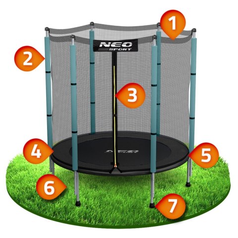 Neo-Sport Trampolina ogrodowa dla dzieci 140 cm 4,5ft Neo-Sport Neo-Sport Trampolina ogrodowa dla dzieci 140 cm 4,5ft Neo-Sport