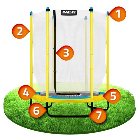 Neo-Sport Trampolina ogrodowa dla dzieci 140 cm 4,5ft Neo-Sport Neo-Sport Trampolina ogrodowa dla dzieci 140 cm 4,5ft Neo-Sport