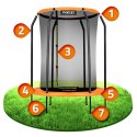 Neo-Sport Trampolina ogrodowa dla dzieci 152 cm 5 ft Neo-Sport