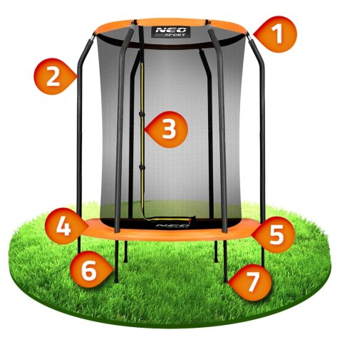 Neo-Sport Trampolina ogrodowa dla dzieci 152 cm 5 ft Neo-Sport Neo-Sport Trampolina ogrodowa dla dzieci 152 cm 5 ft Neo-Sport
