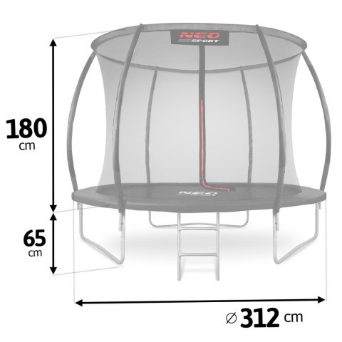 Neo-Sport Trampolina ogrodowa profilowana 10ft/312cmz siatką wewnętrzną Neo-Sport Neo-Sport Trampolina ogrodowa profilowana 10ft/312cmz siatką wewnętrzną Neo-Sport
