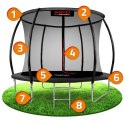 Neo-Sport Trampolina ogrodowa profilowana 10ft/312cmz siatką wewnętrzną Neo-Sport