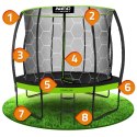 Neo-Sport Trampolina ogrodowa profilowana 8ft/252cm z siatką wewnętrzną Neo-Sport