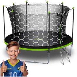 Neo-Sport Trampolina ogrodowa 13ft/404cm z siatką wewnętrzną i drabinką Neo-Sport