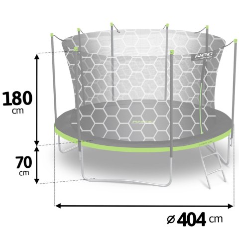 Neo-Sport Trampolina ogrodowa 13ft/404cm z siatką wewnętrzną i drabinką Neo-Sport Neo-Sport Trampolina ogrodowa 13ft/404cm z siatką wewnętrzną i drabinką Neo-Sport