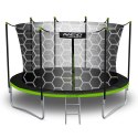 Neo-Sport Trampolina ogrodowa 13ft/404cm z siatką wewnętrzną i drabinką Neo-Sport