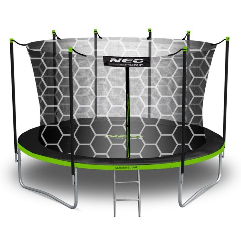 Neo-Sport Trampolina ogrodowa 13ft/404cm z siatką wewnętrzną i drabinką Neo-Sport Neo-Sport Trampolina ogrodowa 13ft/404cm z siatką wewnętrzną i drabinką Neo-Sport