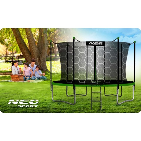 Neo-Sport Trampolina ogrodowa 13ft/404cm z siatką wewnętrzną i drabinką Neo-Sport Neo-Sport Trampolina ogrodowa 13ft/404cm z siatką wewnętrzną i drabinką Neo-Sport