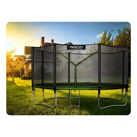 Neo-Sport Trampolina ogrodowa 13ft/404cm z siatką zewnętrzną i drabinką Neo-Sport Neo-Sport Trampolina ogrodowa 13ft/404cm z siatką zewnętrzną i drabinką Neo-Sport