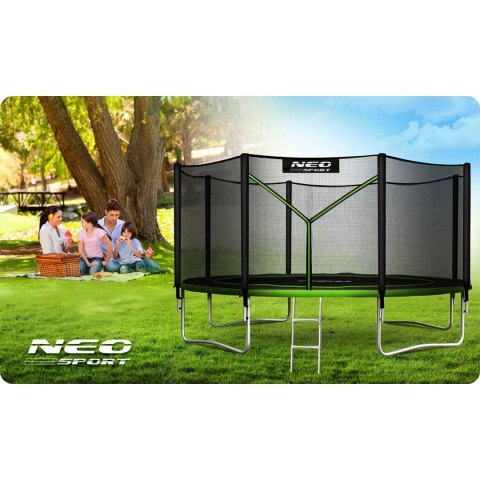 Neo-Sport Trampolina ogrodowa 13ft/404cm z siatką zewnętrzną i drabinką Neo-Sport Neo-Sport Trampolina ogrodowa 13ft/404cm z siatką zewnętrzną i drabinką Neo-Sport