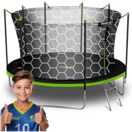 Neo-Sport Trampolina ogrodowa 14ft/435cm z siatką wewnętrzną i drabinką Neo-Sport