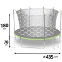 Neo-Sport Trampolina ogrodowa 14ft/435cm z siatką wewnętrzną i drabinką Neo-Sport