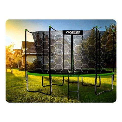 Neo-Sport Trampolina ogrodowa 14ft/435cm z siatką wewnętrzną i drabinką Neo-Sport Neo-Sport Trampolina ogrodowa 14ft/435cm z siatką wewnętrzną i drabinką Neo-Sport