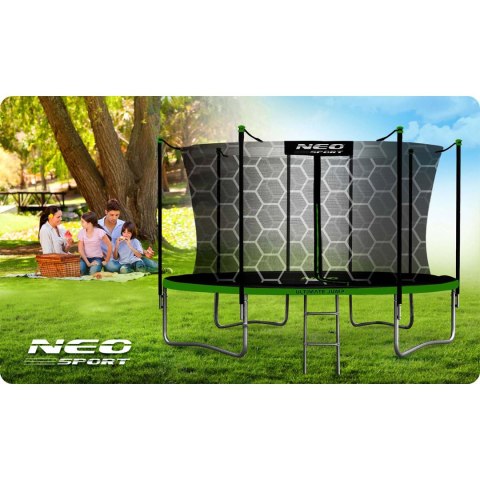 Neo-Sport Trampolina ogrodowa 14ft/435cm z siatką wewnętrzną i drabinką Neo-Sport Neo-Sport Trampolina ogrodowa 14ft/435cm z siatką wewnętrzną i drabinką Neo-Sport