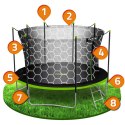 Neo-Sport Trampolina ogrodowa 14ft/435cm z siatką wewnętrzną i drabinką Neo-Sport