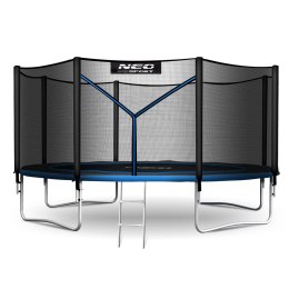 Neo-Sport Trampolina ogrodowa 14ft/435cm z siatką zewnętrzną i drabinką Neo-Sport