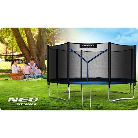 Neo-Sport Trampolina ogrodowa 14ft/435cm z siatką zewnętrzną i drabinką Neo-Sport Neo-Sport Trampolina ogrodowa 14ft/435cm z siatką zewnętrzną i drabinką Neo-Sport