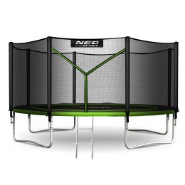 Neo-Sport Trampolina ogrodowa 14ft/435cm z siatką zewnętrzną i drabinką Neo-Sport