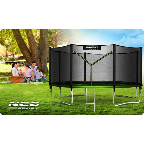 Neo-Sport Trampolina ogrodowa 14ft/435cm z siatką zewnętrzną i drabinką Neo-Sport Neo-Sport Trampolina ogrodowa 14ft/435cm z siatką zewnętrzną i drabinką Neo-Sport